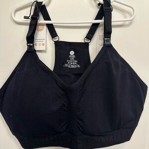 Kindred Bravely Black Nursing and Pumping Sports Bra